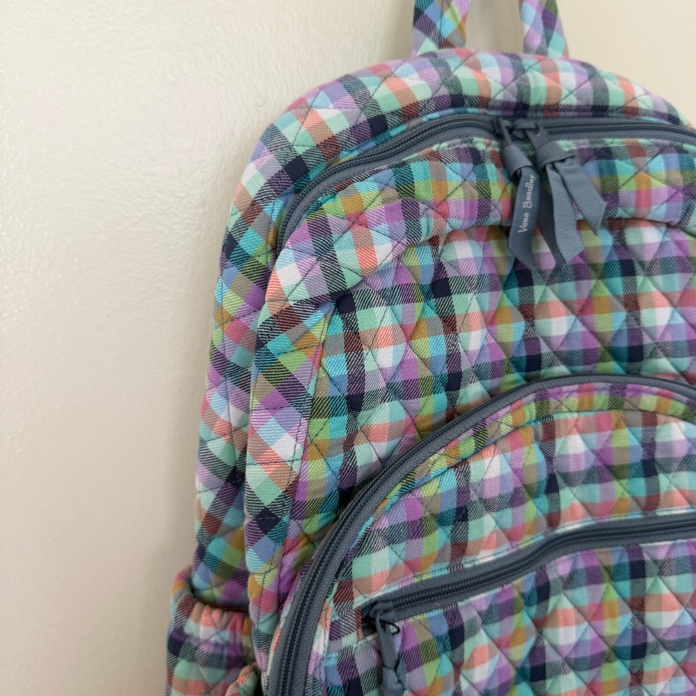 VERA BRADLEY Essential Backpack in Gingham Plaid - Picture 3 of 5